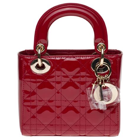 small red lady dior bag|dior cherry red leather bag.